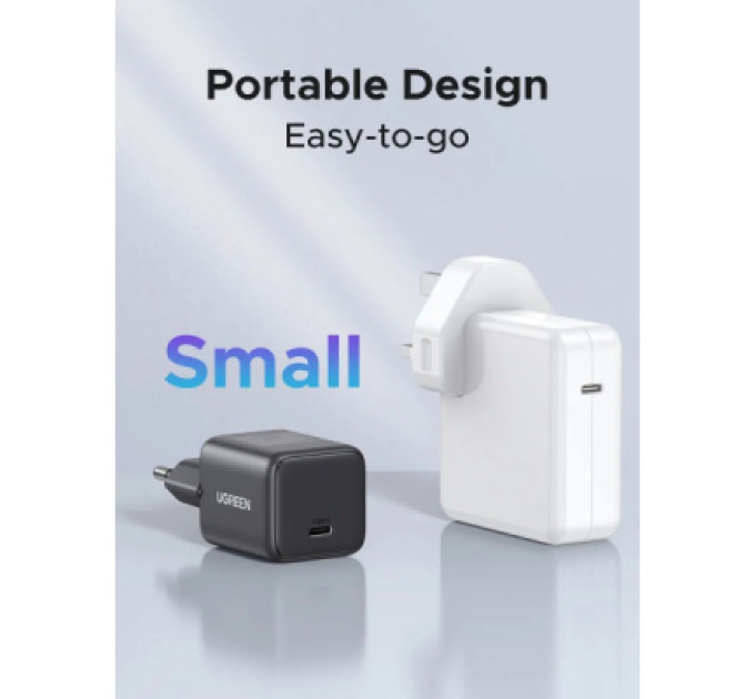 Ugreen Зарядний пристрій UGREEN USB-C PD20W GaN X512 gray (55528)