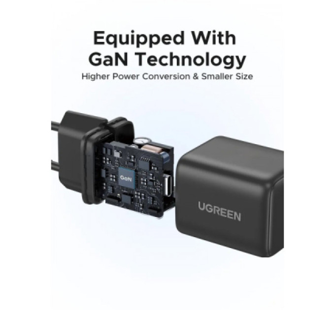 Ugreen Зарядний пристрій UGREEN USB-C PD20W GaN X512 gray (55528)