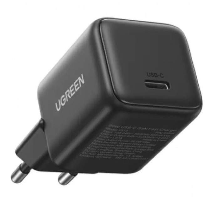 Ugreen Зарядний пристрій UGREEN USB-C PD20W GaN X512 gray (55528)