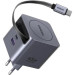 Ugreen Зарядний пристрій Ugreen USB-C PD45W GaN + cable USB-C to USB-C retractable (65822)