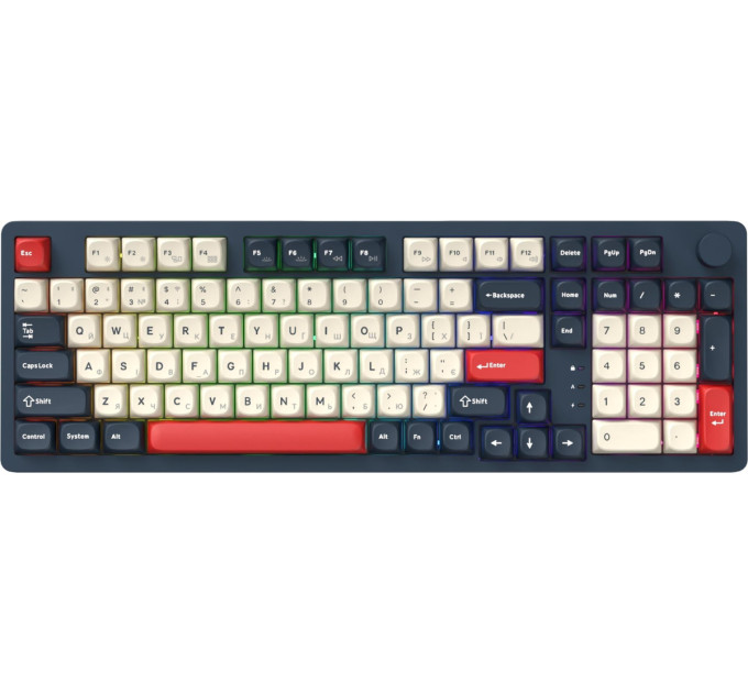 GamePro Клавіатура бездротова GamePro Asgard Drakkar Keychron Super Red Switch Blue (MK305BL)