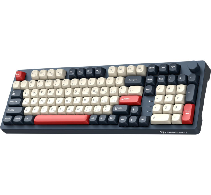 GamePro Клавіатура бездротова GamePro Asgard Drakkar Keychron Super Red Switch Blue (MK305BL)