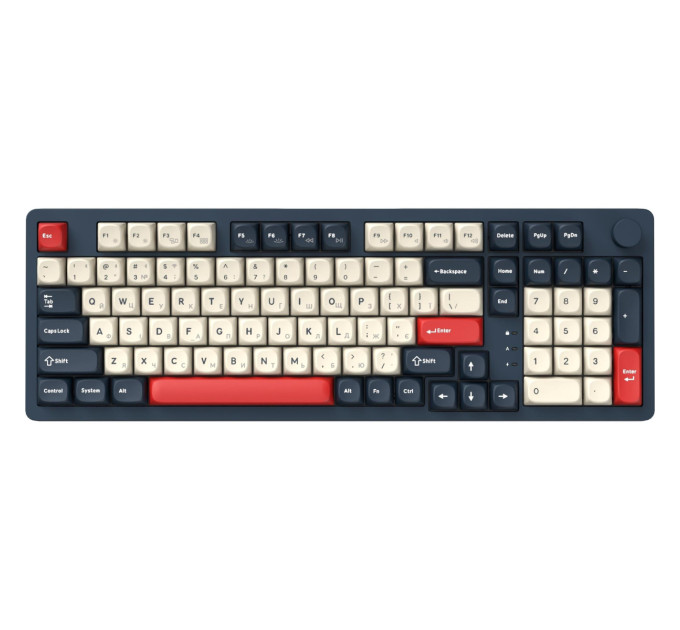 GamePro Клавіатура бездротова GamePro Asgard Drakkar Keychron Super Red Switch Blue (MK305BL)