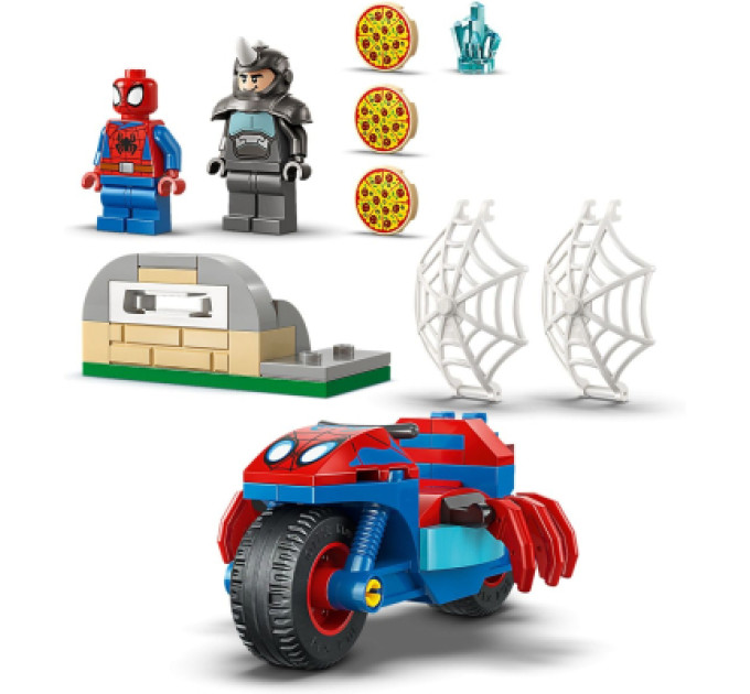 LEGO Конструктор LEGO Spidey Павук на мотоциклі проти Носорога (11206)