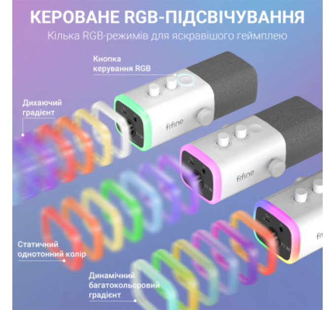 Fifine Мікрофон Fifine AM8TW USB/XLR White (AM8TW)
