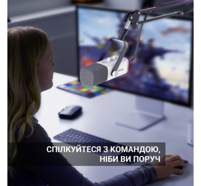 Fifine Мікрофон Fifine AM8TW USB/XLR White (AM8TW)