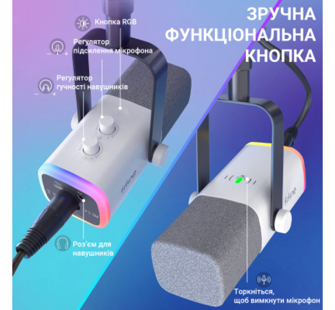Fifine Мікрофон Fifine AM8TW USB/XLR White (AM8TW)