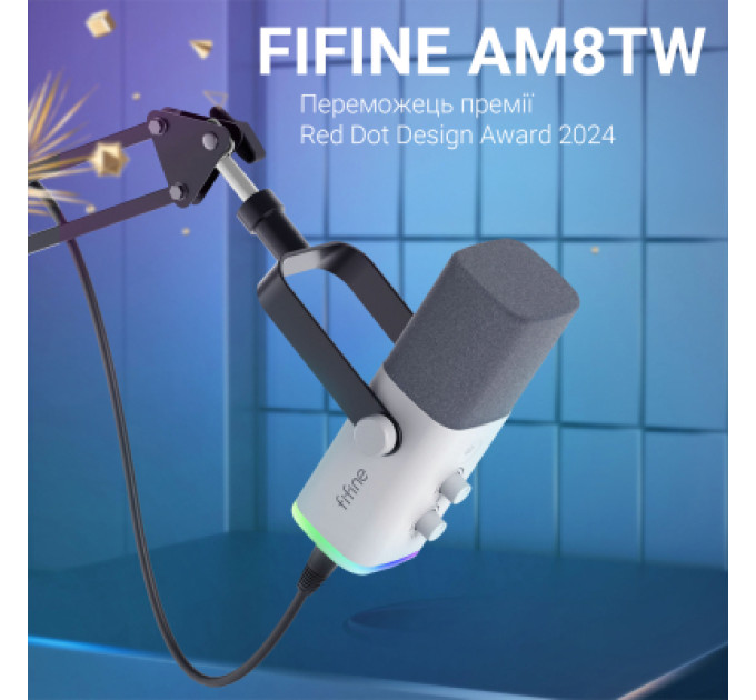 Fifine Мікрофон Fifine AM8TW USB/XLR White (AM8TW)