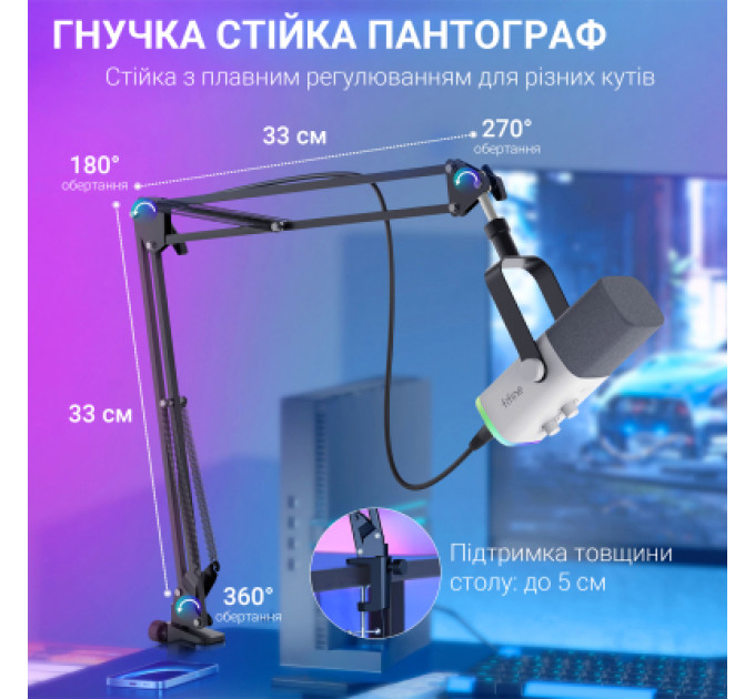 Fifine Мікрофон Fifine AM8TW USB/XLR White (AM8TW)