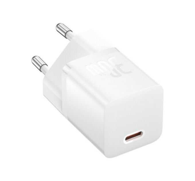 Baseus Зарядний пристрій Baseus 1xUSB-C 30W GaN5 white (CCGN070502)