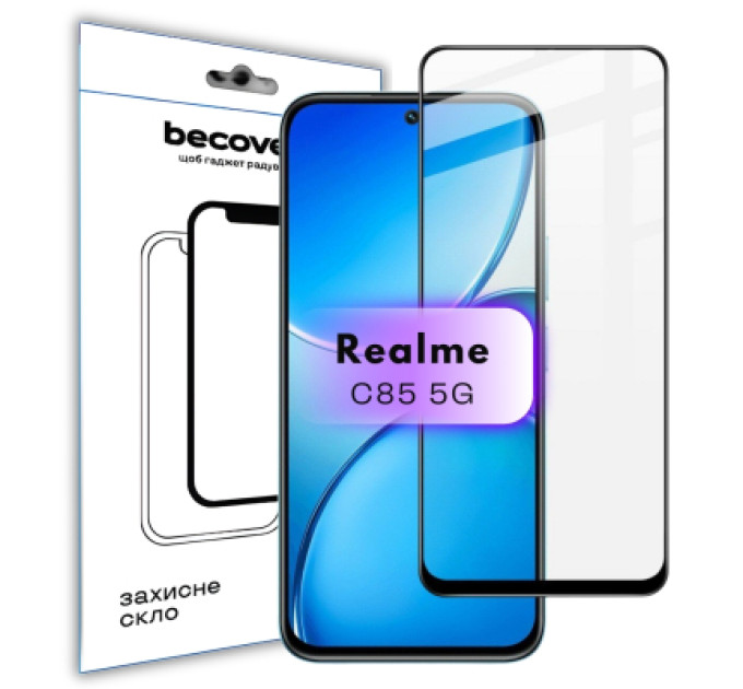 BeCover Скло захисне BeCover Realme C85 5G Black (715139)
