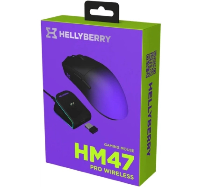 Hator Мишка Hator Hellyberry HM47 Pro RGB Wireless/Bluetooth/USB Black/Violet (HM47PRO_black_violet)