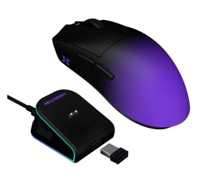 Hator Мишка Hator Hellyberry HM47 Pro RGB Wireless/Bluetooth/USB Black/Violet (HM47PRO_black_violet)