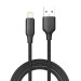 ColorWay Кабель ColorWay USB - Lightning (M/M), TPE embossed, 3А, 1 м, Black (CW-CBUL101-BK)