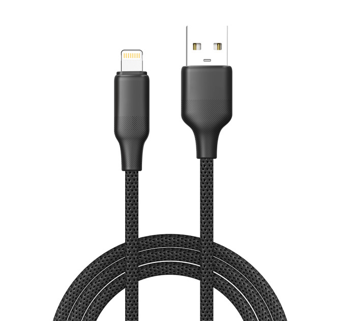 ColorWay Кабель ColorWay USB - Lightning (M/M), TPE embossed, 3А, 1 м, Black (CW-CBUL101-BK)