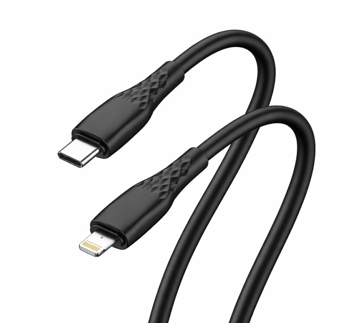 ColorWay Кабель ColorWay USB Type-C - Lightning (M/M), textured PVC, 3А, 1 м, Black (CW-CBPDCL094-BK)