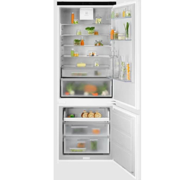 Electrolux HA Холодильник Electrolux вбудований з нижн. мороз., 188x70х55, холод.відд.-284л, мороз.відд.-87л, 2дв., Е, Combi, інв., диспл внутр., зона св-ті, білий
