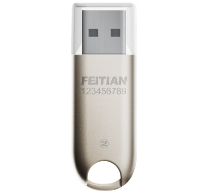 Feitian Апаратний ключ безпеки Feitian BioPass FIDO2 Plus FIDO FT-K45, USB Type A, Fingerprint. (FT-K45)