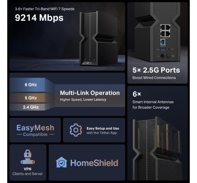 TP-Link Маршрутизатор, Archer BE550 TP-LINK