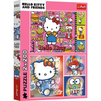Пазл Trefl Hello Kitty Вітаю Кітті та друзів 2х200 елементів (5900511133363)