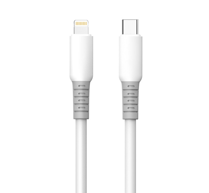 ColorWay Кабель ColorWay USB Type-C - Lightning (M/M), liquid silicone, 3А, 1 м, White (CW-CBPDCL093-WT)
