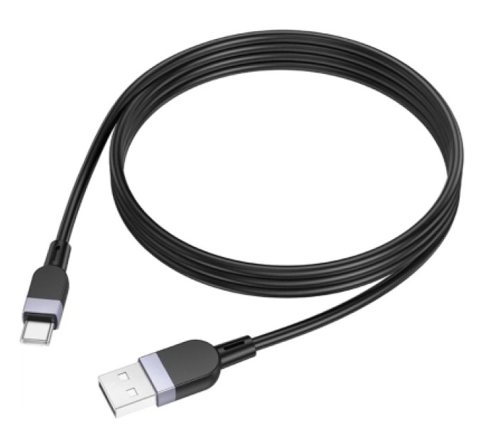HOCO Дата кабель USB 2.0 AM to USB-C 1.0m silicone X109 Energy black HOCO (6942007636247)
