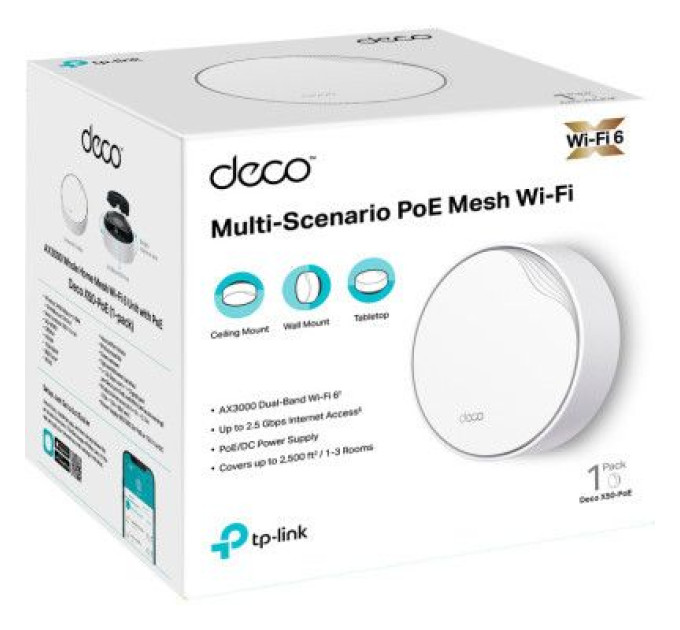 TP-Link Точка доступу Wi-Fi TP-Link DECO-X50-POE-3-PACK