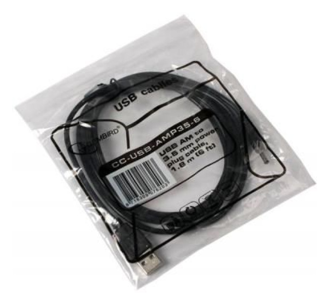 Cablexpert Кабель живлення USB to 3,5mm 1,8m Cablexpert (CC-USB-AMP35-6)