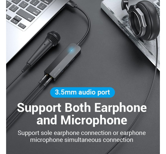 Vention Концентратор Vention USB 3.0 to 3хUSB 3.0/2хTRS Audio/USB Micro 1.0m (CHIBF)