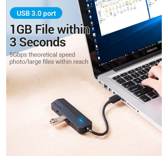 Vention Концентратор Vention USB 3.0 to 3хUSB 3.0/2хTRS Audio/USB Micro 1.0m (CHIBF)