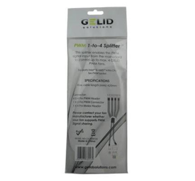 Gelid Solutions Кабель Gelid Solutions PWM 1-to-4 Splitter (CA-PWM-03)