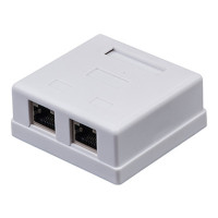 Комп'ютерна розетка RJ45 x2 STP 5e Kingda (KD-WP6037-C5e)
