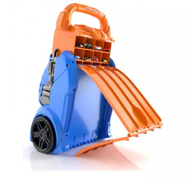 Hot Wheels Автотрек Hot Wheels Портативний трек-контейнер з 4 рівнобіжними доріжками (HWCC14)