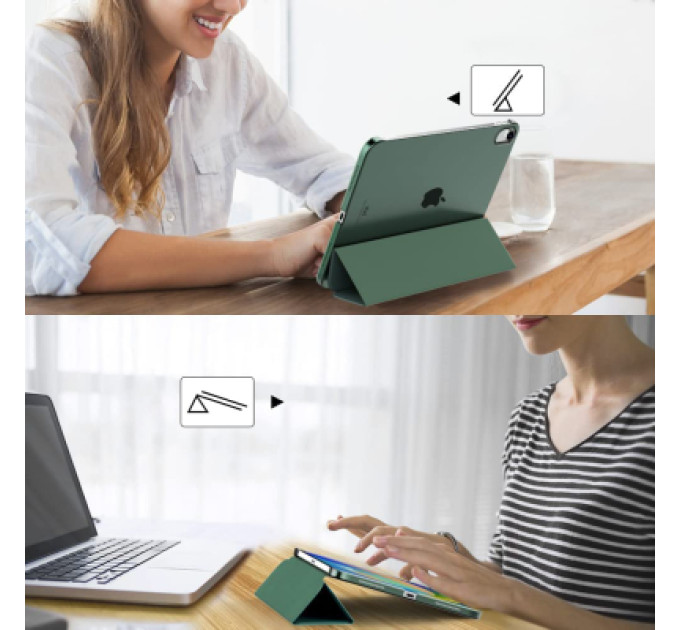 BeCover Чохол до планшета BeCover Tri Fold Hard Apple iPad 10.9" (2022/2024)/iPad (А16) 2025 11" Dark Green (713319)