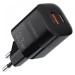 Choetech Зарядний пристрій Choetech GaN USB-A/USB-C 33W QC3.0/PD/PPS (PD5006-EU-BK)