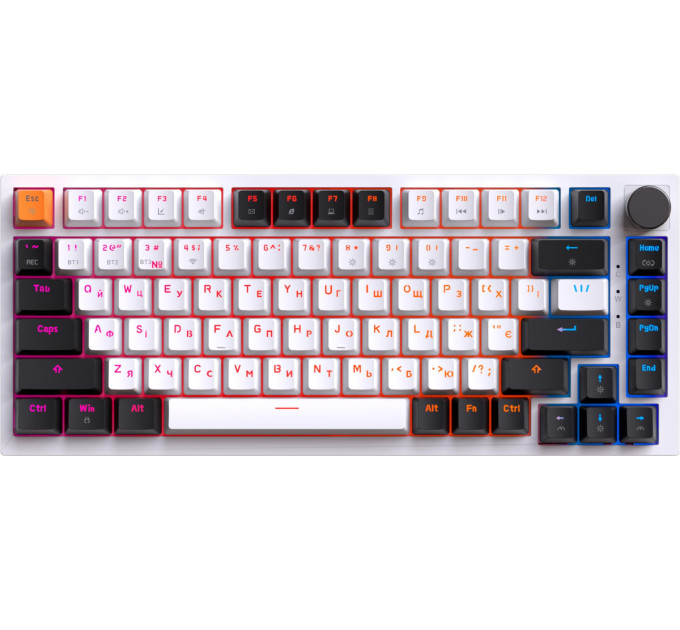GamePro Клавіатура бездротова GamePro Asgard Valhalla MK160W Pro White