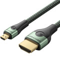 Vention Кабель мультимедійний HDMI M to HDMI micro M 1.0m V2.0 8K 60Hz green VENTION (AGKGF)