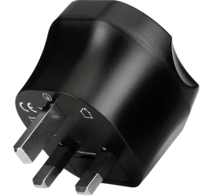 Essager Перехідник EU to UK 220V black Essager (ECTZH-YCC01-Z)