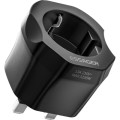 Essager Перехідник EU to UK 220V black Essager (ECTZH-YCC01-Z)