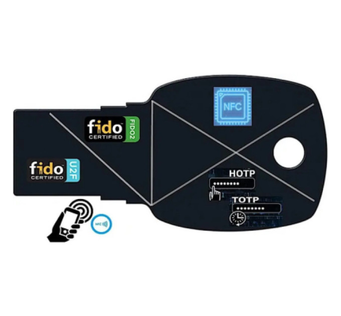 Feitian Апаратний ключ безпеки Feitian ePass FIDO U2F FIDO2 NFC USB-A K9D (FT-K9D)
