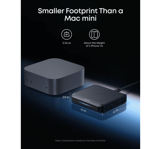 Anker Мережевий зарядний пристрій Anker Charging Base for Anker Prime 150W Black (A1903G11)