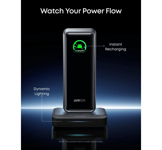 Anker Мережевий зарядний пристрій Anker Charging Base for Anker Prime 150W Black (A1903G11)