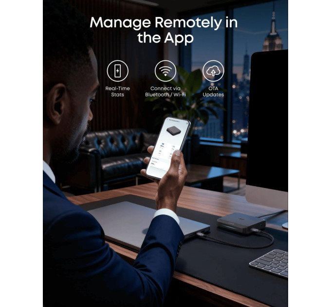 Anker Мережевий зарядний пристрій Anker Charging Base for Anker Prime 150W Black (A1903G11)