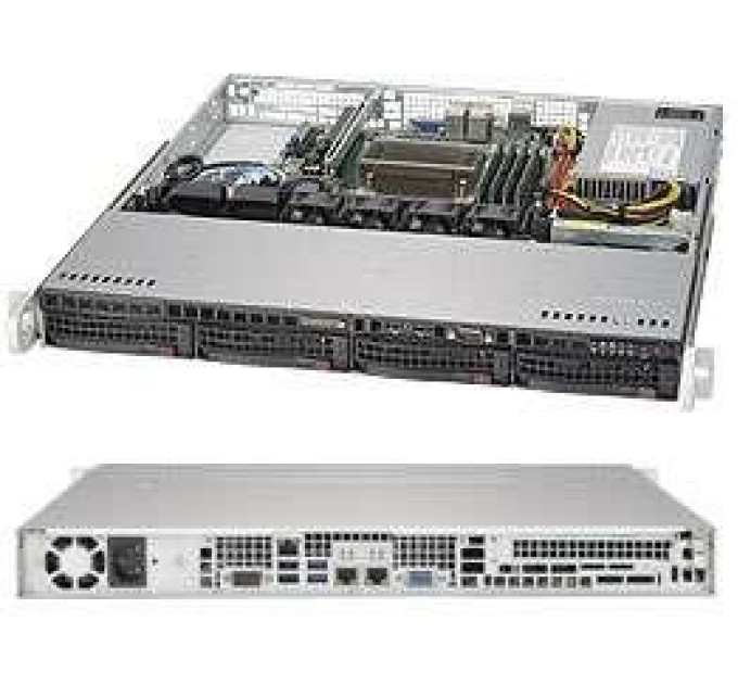 Supermicro Серверний корпус 1U 350W CSE-813MFTQC-350CB SUPERMICRO