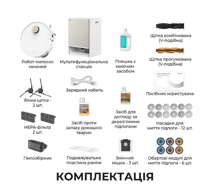 Dreame Робот-пилосос Dreame Bot MatriX 10 Ultra White (RLX95CE-wh)