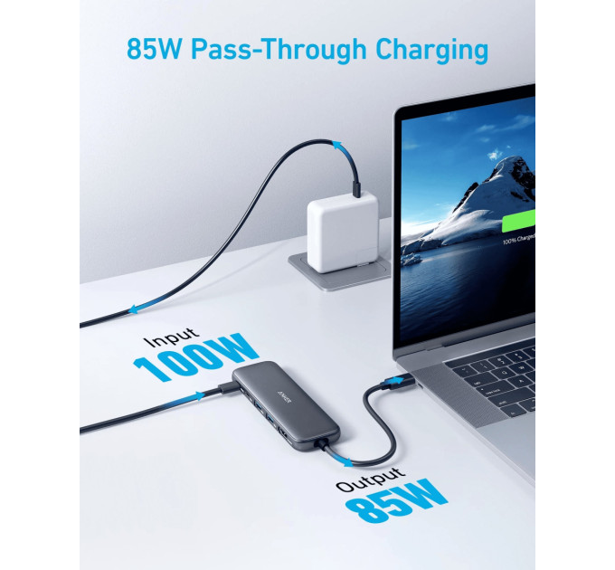 Anker USB-хаб Anker USB-C Hub 332 5-in-1 Black (A8355H11)