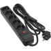Patron Мережевий фільтр живлення Patron 3.0 m3*1.5mm2 (SP-1653) 5 розеток BLACK (EXT-PN-SP-1653)