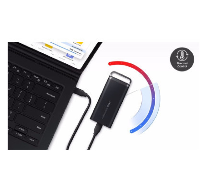 Samsung Накопичувач SSD USB 3.2 8TB T5 Shield Samsung (MU-PH8T0S/EU)