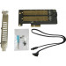 Dynamode Контролер Dynamode 2х M.2 NVMe M-Key /SATA B-key SSD to PCI-E 3.0 x4/ x8/ x16, (PCI-Ex4- 2xM.2 MB-key)