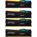 Kingston Fury (ex.HyperX) Модуль пам'яті для комп'ютера DDR5 128GB (4x32GB) 5600 MHz Beast RGB XMP Kingston Fury (ex.HyperX) (KF556C40BBAK4-128)